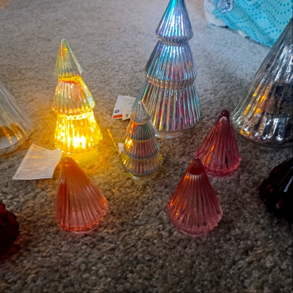 TARGET glass holiday Christmas tree decor set